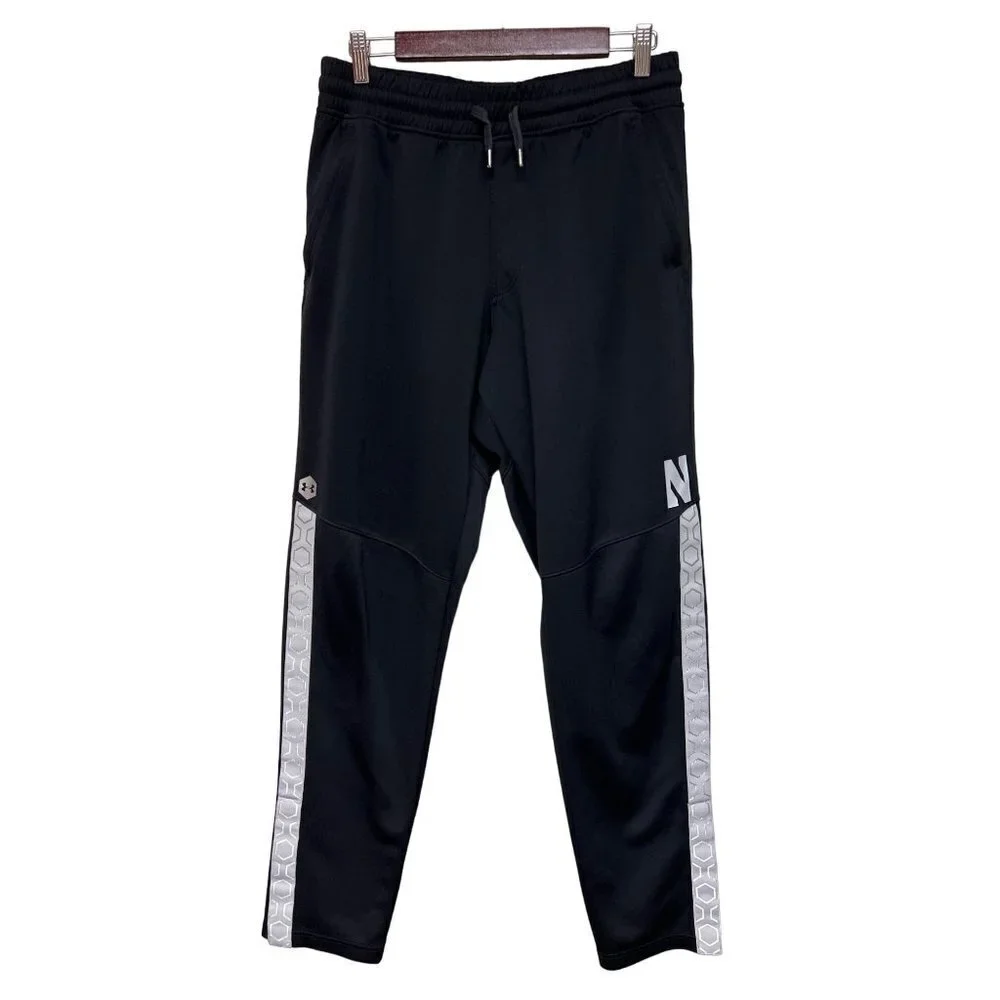 Under Armour  Black White Pull On Warm Up Pants Size Large